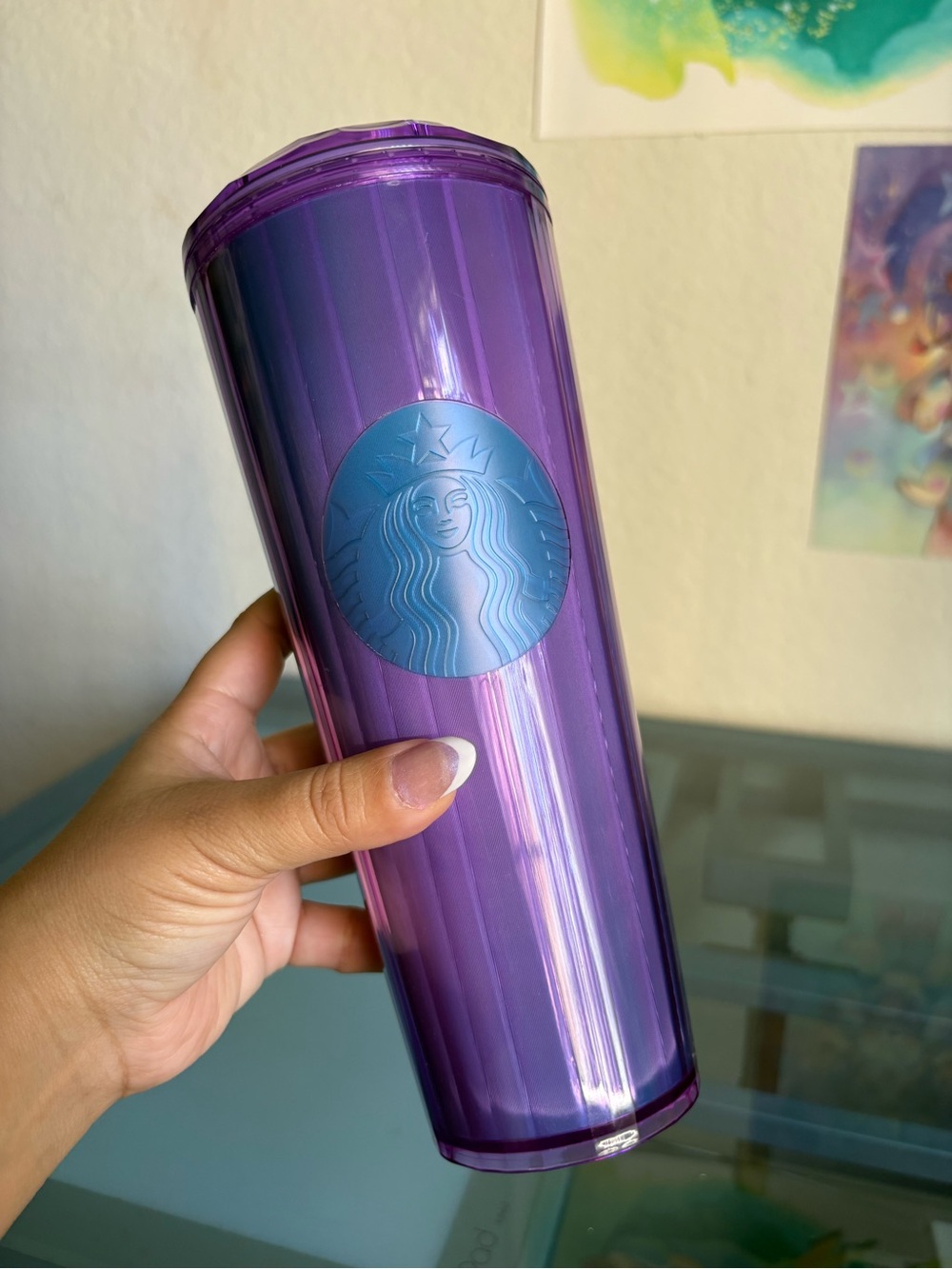 Starbucks Purple Tumbler with Teal Logo